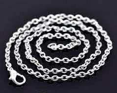 Xtra long 95cm (!!!) neck chain in silvertone Alloy