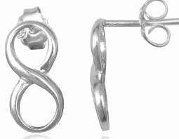 INFINITY 925 Solid Sterling Silver Dangle Earrings