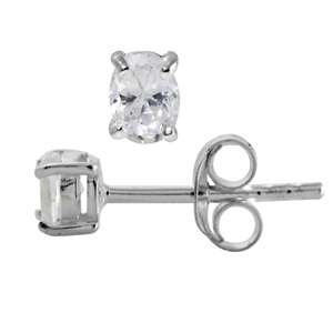 Petite 0.62ct White Cubics 925 SOLID Sterling Silver Stud Earrings