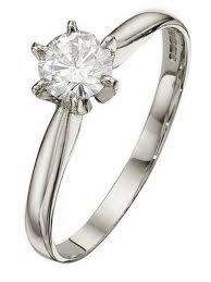 Beautiful 1.25ct Swarovski Crystal Solitaire Engagement Ring. Size 8 / Q / 18mm
