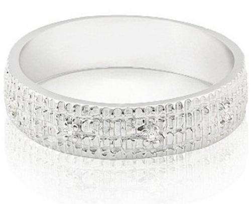 ETERNITY GENUINE WHITE DIAMONDS AND PLATINUM VERMEIL WEDDING RING