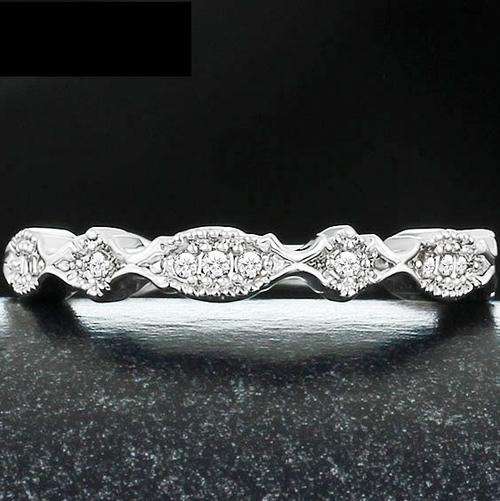 Micro Inlay 0.19ct Carat Cr. Diamond Wedding /Anniversary Band