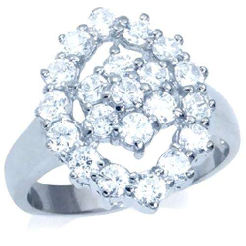 Extraordinary 1.26ct Cr. Diamond Cluster Engagement Ring. Size 6.5 / N