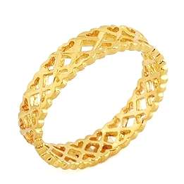 BRAND NEW Gold Plated Infinity Ring - Size 6 (M) 16.3mm diam.