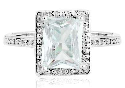 Stunning 1.55ct Cr. White Sapphire Halo Inspired Ring. Size 10/U