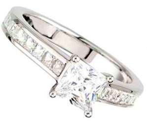 Extraordinary 2.55 Carat Cr. Diamond Princess Channel Engagement Ring
