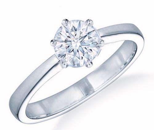 0.36 carat Brilliant cut Cr. Diamond Solitaire ring. Size 8[Q]