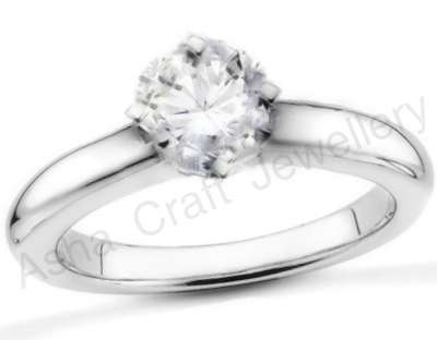 Exquisite 2.01 Carat Cr. Diamond Solitaire Engagement Ring. Size 8 [Q]