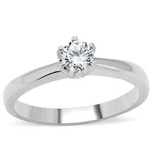 0.32 carat Cr. Diamond Brilliant Solitaire Engagement ring. Size 7.5[P]