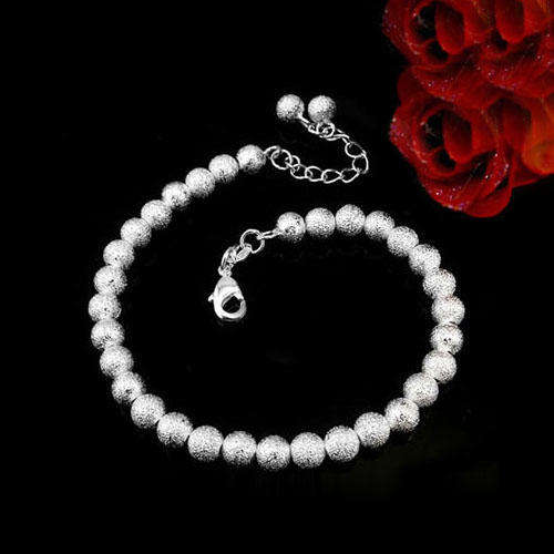 Lovely 4MM Bead Ball Bracelet with extender chain