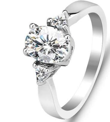 FINE 925 STERLING SILVER 1.20CT OVAL ENGAGEMENT RING. SIZE 8[Q]
