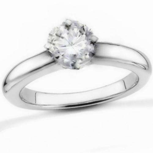 Exquisite 2.01 Carat Cr. Diamond Solitaire Engagement Ring. Size 6.5[N]