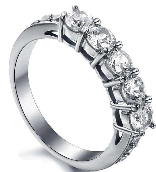Tarnish proof, rust proof, ultra strong, polished Titanium steel ring.