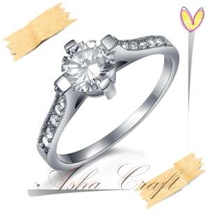 Sensational Sparkling 0.70ct Cr.Diamond Engagement Ring. Sz 6[M]