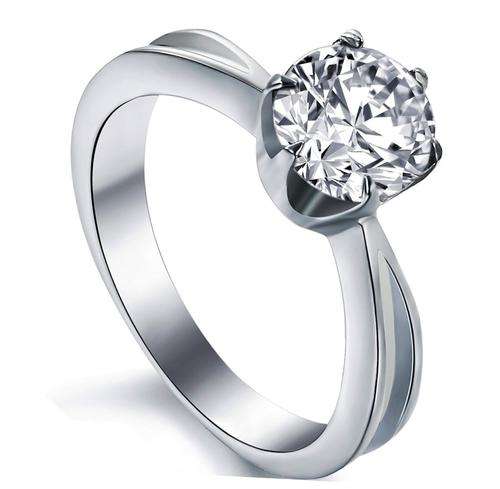 STUNNING SOLITAIRE 0.75ct cr.Diamond Engagement Ring. Size 8.5 [R]