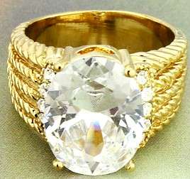 ***FACTORY REJECT*** MASSIVE OVAL SOLITAIRE RING. Size 9 / S