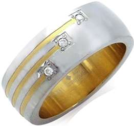 VS2 F Genuine White Diamonds 14kt Yellow Gold Accent Wedding Band