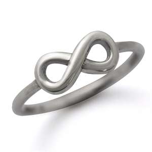 925 Sterling Silver Petite Infinity Ring * Size 3.25 [F+]