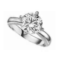 IT'S BACK!!! Exquisite 2.01 Carat Cr. Diamond Solitaire Engagement Ring. Size 8.5 / R