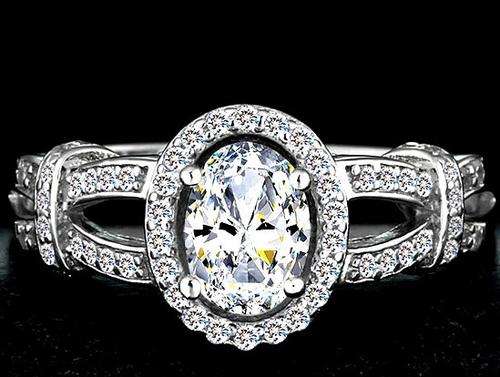 READ LISTING CAREFULLY! Breathtaking D VVS Sterling Silver Ring. Size 7
