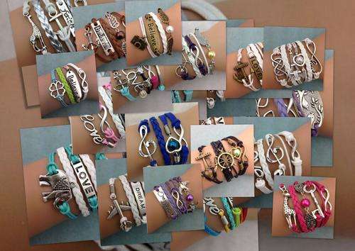 BUY 3 GET 1 FREE! Leather Charm Bracelets
