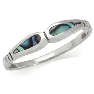 *!*!*!*!XMAS DEAL!*!*!*!* Abalone Inlay 925 Sterling Silver Ring. Size 6.5