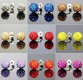 BUY 1 GET ONE FREE! Swarovski Elements Crystal Glitter Ball Studs. 8MM