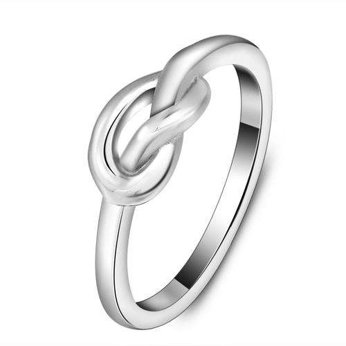 Cute Love Knot SOLID 316L Stainless Steel Ring - Size 5 / J+