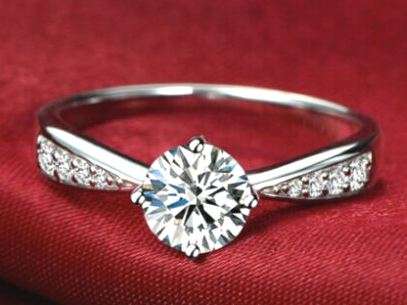 925 Silver True North 0.74ct Zircon Platinum Plated Ring - 8 / Q