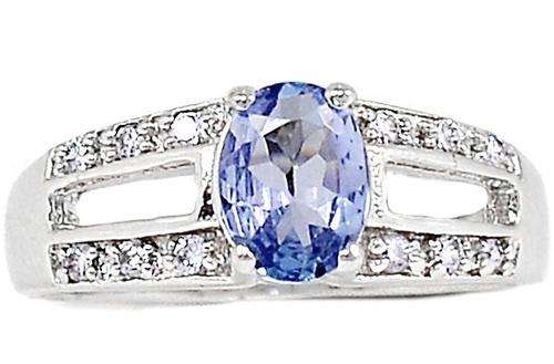 [R2420.60] 100% REAL! VS1-VS2 0.67ct Genuine Tanzanite Ring. Size 6.5