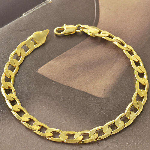 9K Yellow Gold Filled Unisex Bracelet 21cm