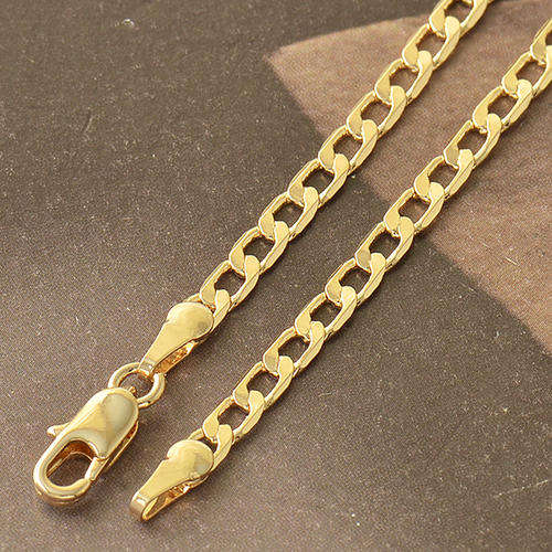 9K Yellow Gold Filled Chain Necklace - 52cm long