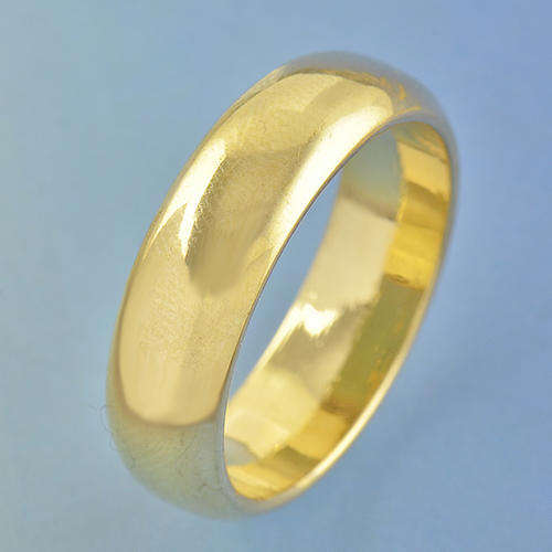 9K Yellow Gold Filled Mens Smooth Band Ring. Size 10 - T 1/2