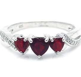***Size 7*** Extraordinary 1.07ct Garnet & Topaz Ring in 18k White Gold Vermeil