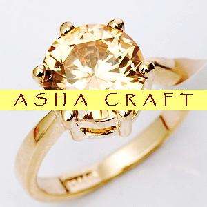 ** SIZE 6.5 / N ** Breathtaking 3.5ct Lab Champagne Diamond Ring