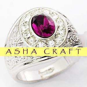 ** SIZE 10 / U ** Breathtaking 2.5ct Lab Amethyst & 1.8ctw Diamond Ring