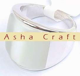 Size 5 / L - Brand New Extraordinary 20mm Wide Cateye 18krgp Ring