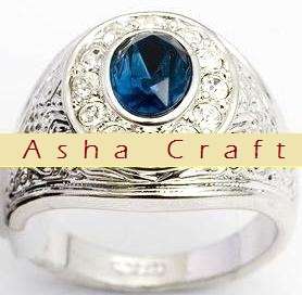 Size 8 / Q - Brand New Awesome 2.80ct Sapphire & Diamond CZ 18krgp Ring