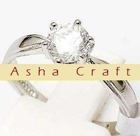 Size 6.5 / N - Brand New Brilliant 0.50ct Diamond White CZ Solitaire Ring
