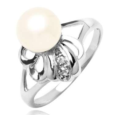 Size 6 / M - Brand New Awesome Genuine Freshwater Pearl .925 Solid Silver Ring