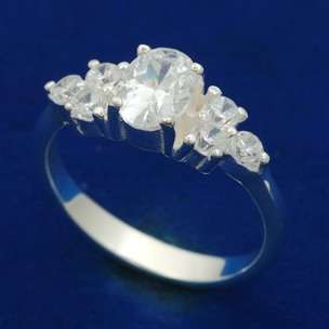 Size 7 / O - Brand New Gorgeous 0.99ct Diamond CZ .925 Solid Silver Ring