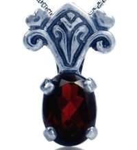 LAST ONE!!! - Brand New 1.00ct Genuine Garnet Pendant made in .925 Sterling Silver