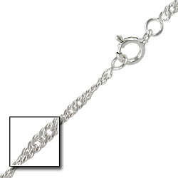 SALE! Brand New Petite .925 Silver Twisted Curb Chain - 40cm
