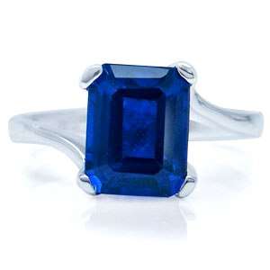 Size 7 / O - Brand New Gorgeous 2.50ct Sapphire CZ .925 Solid Silver Ring