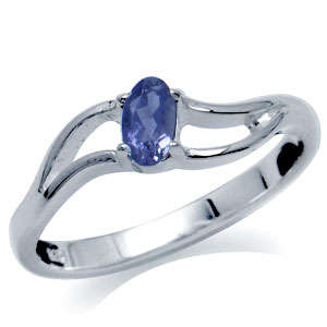 Charming Brand New Ring With 0.20ctw Genuine Tanzanite Well Made in 925 Sterling silver - Size 6