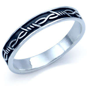 Brand New 3.5mm Celtic Ring Designed in 925 Sterling Silver - Size 9.5 / T