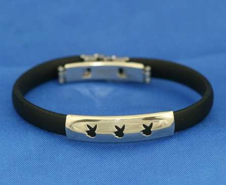 Wholesale Playboy Bunny Rubber Bracelet
