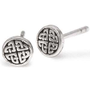 Brand New 4mm Celtic Earrings well made in 925 Sterling Silver (5082)