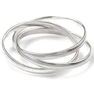 Size 8 / Q - Beautiful Brand New Russian Bands 925 Solid Sterling Silver Ring (3 bands)