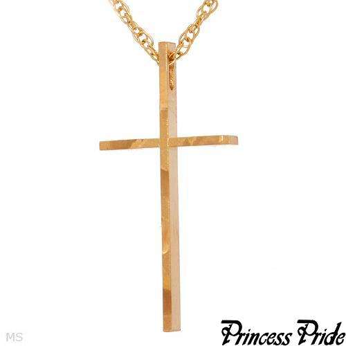 Retail: R240.00 - PRINCESS PRIDE Stunning Brand New Cross Necklace. 14kt Gold Filled